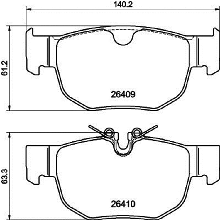 Hella Bremsbel?ge hinten Jaguar F-Pace Land Rover Range von HELLA