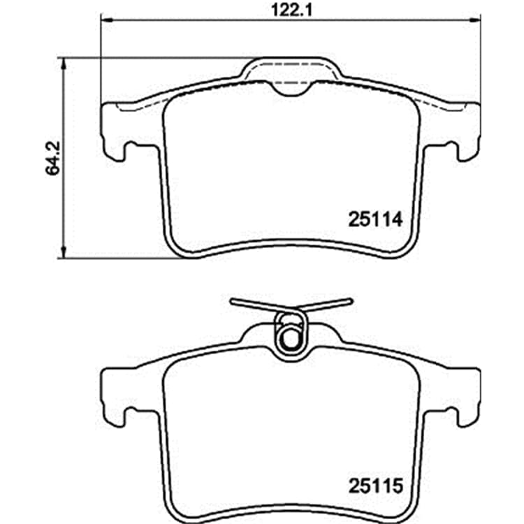 Hella Bremsbel?ge hinten Jaguar Xf Xj Xk von HELLA