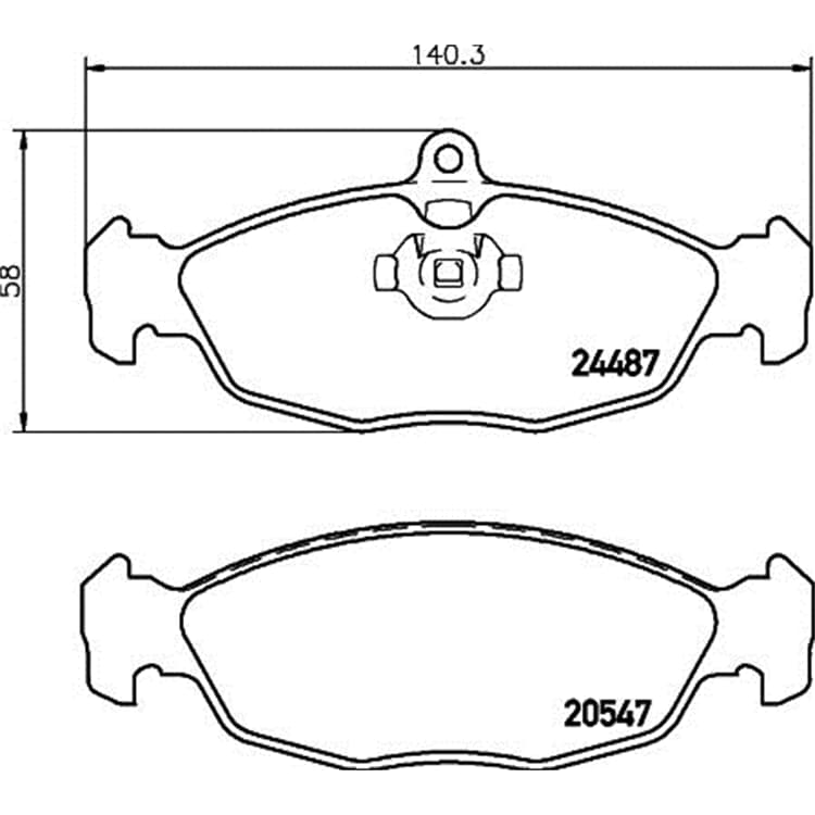 Hella Bremsbel?ge hinten Jaguar Xj Xk von HELLA