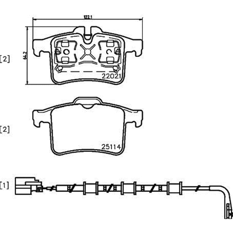 Hella Bremsbel?ge hinten Jaguar Xk von HELLA