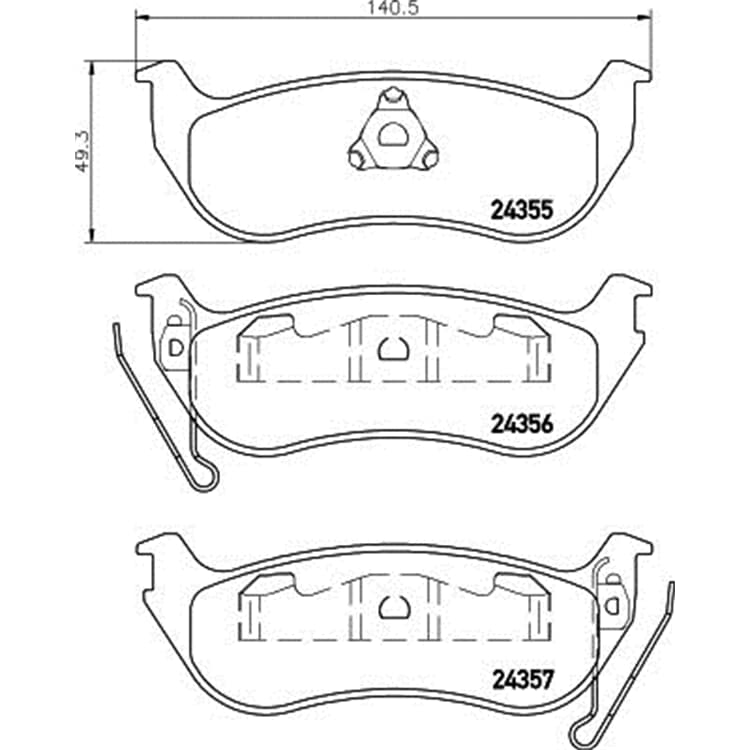 Hella Bremsbel?ge hinten Jeep Cherokee Wrangler von HELLA