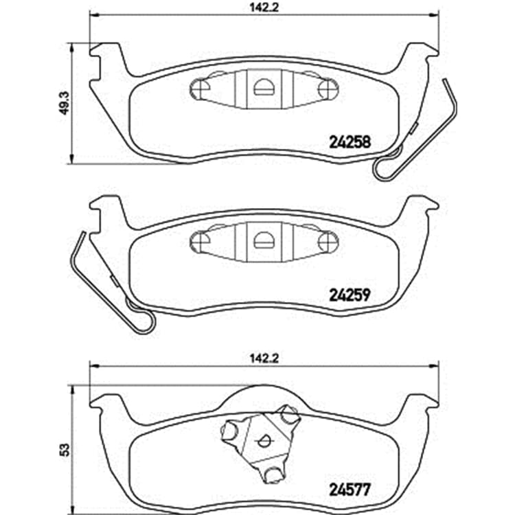 Hella Bremsbel?ge hinten Jeep Commander Grand von HELLA