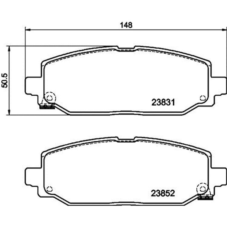 Hella Bremsbel?ge hinten Jeep Wrangler von HELLA