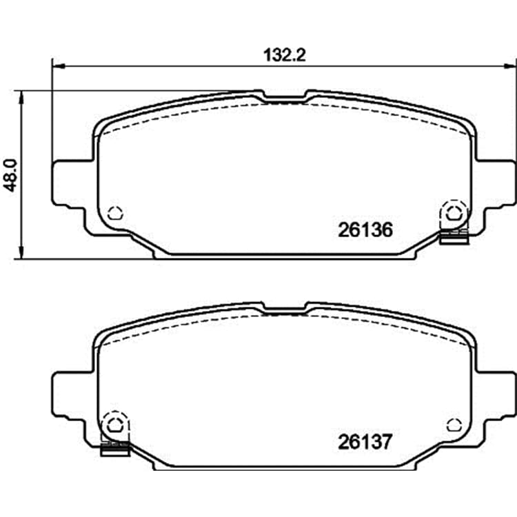 Hella Bremsbel?ge hinten Jeep Wrangler von HELLA