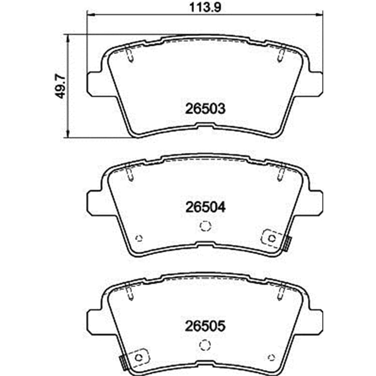 Hella Bremsbel?ge hinten Kia Optima von HELLA