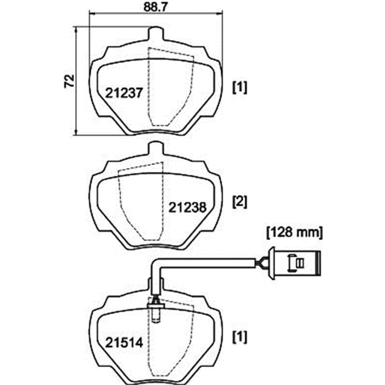 Hella Bremsbel?ge hinten Land Rover Discovery Range von HELLA