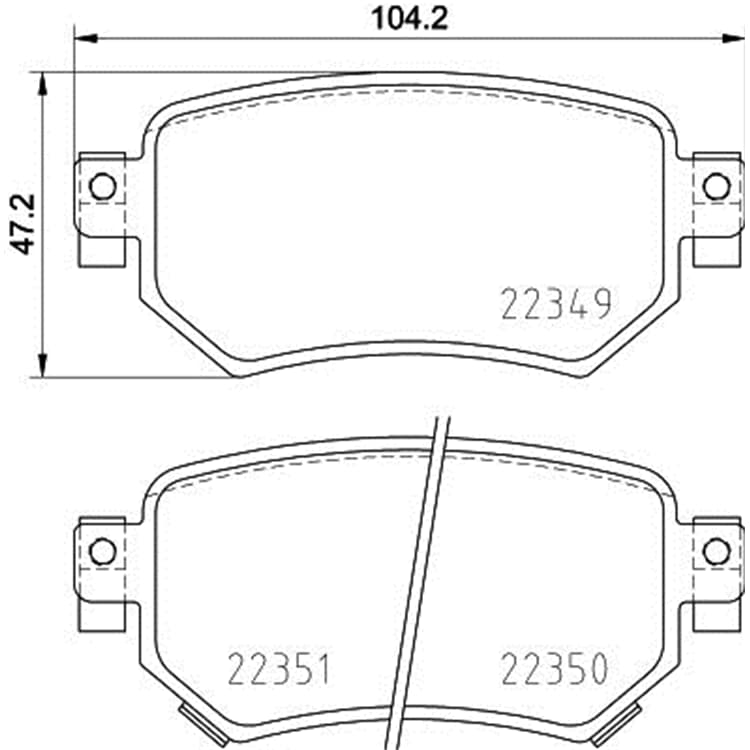 Hella Bremsbel?ge hinten Mazda 6 von HELLA