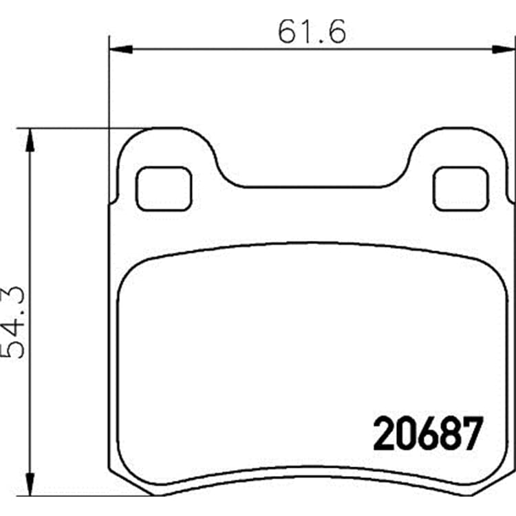 Hella Bremsbel?ge hinten Mercedes 124 190 C-Klasse E-Klasse von HELLA