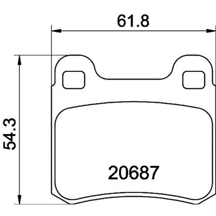 Hella Bremsbel?ge hinten Mercedes 190 von HELLA