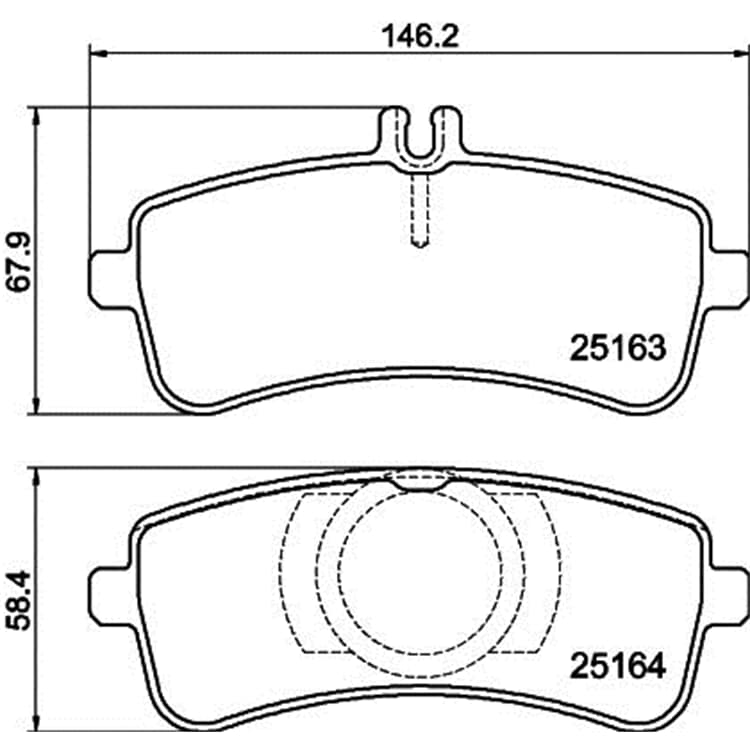 Hella Bremsbel?ge hinten Mercedes Amg Sl von HELLA