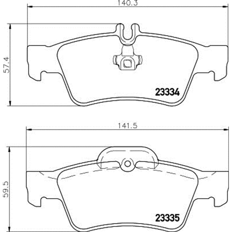 Hella Bremsbel?ge hinten Mercedes Cls E-Klasse S-Klasse Sl Slk von HELLA