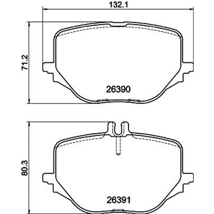 Hella Bremsbel?ge hinten Mercedes Glc S-Klasse von HELLA