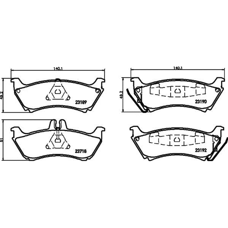 Hella Bremsbel?ge hinten Mercedes M-Klasse von HELLA