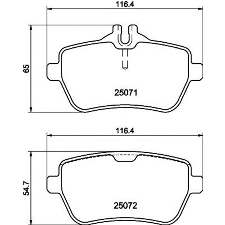 Hella Bremsbel?ge hinten Mercedes Sl von HELLA