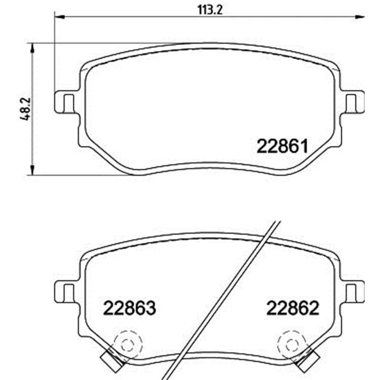 Hella Bremsbel?ge hinten Mercedes X-Klasse Nissan Navara von HELLA