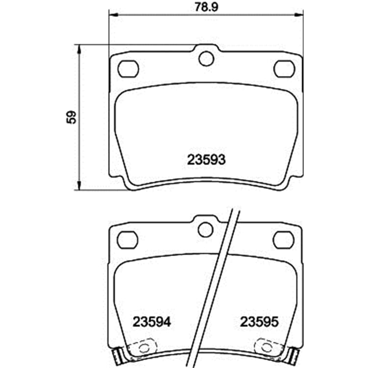 Hella Bremsbel?ge hinten Mitsubishi Galloper Pajero von HELLA