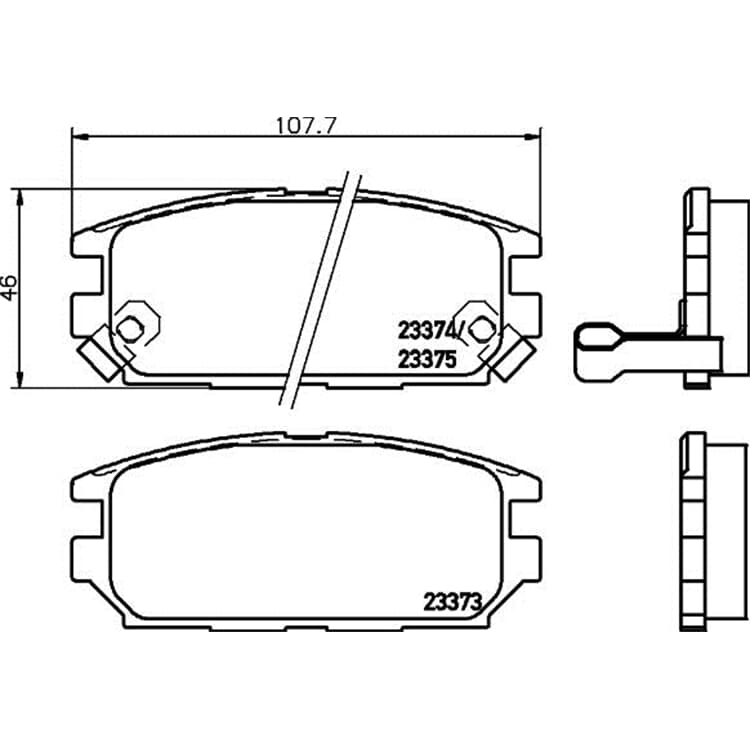 Hella Bremsbel?ge hinten Mitsubishi Lancer Proudia/Dignity Space von HELLA