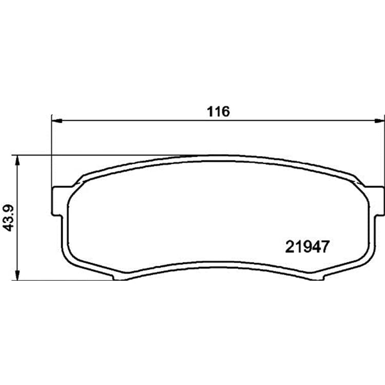 Hella Bremsbel?ge hinten Mitsubishi Pajero Toyota 4 Fj Fortuner Land von HELLA