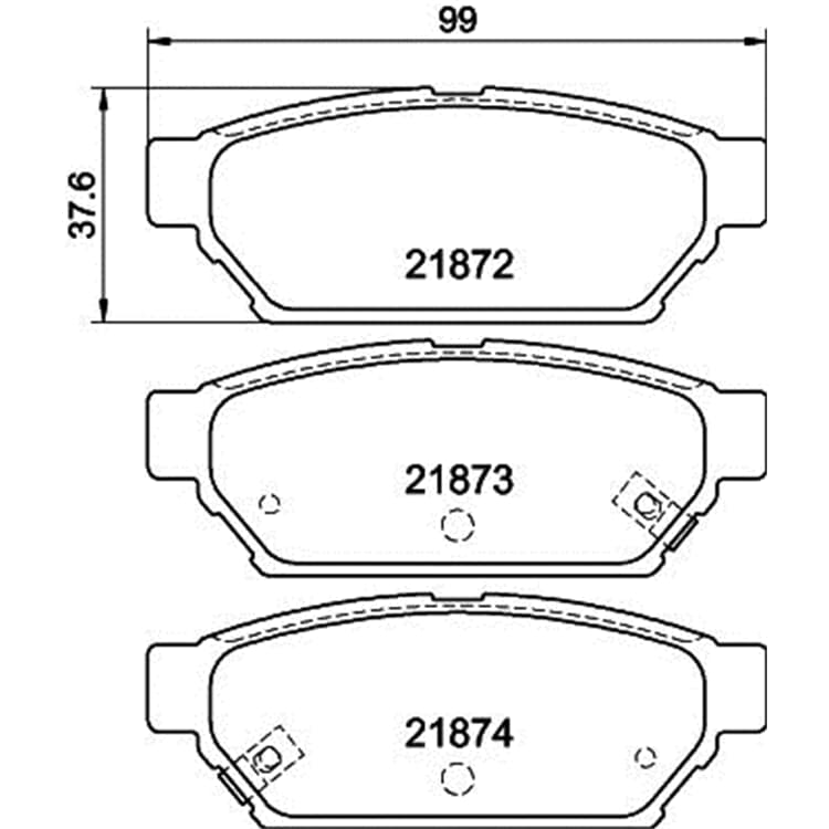 Hella Bremsbel?ge hinten Mitsubishi Proton von HELLA