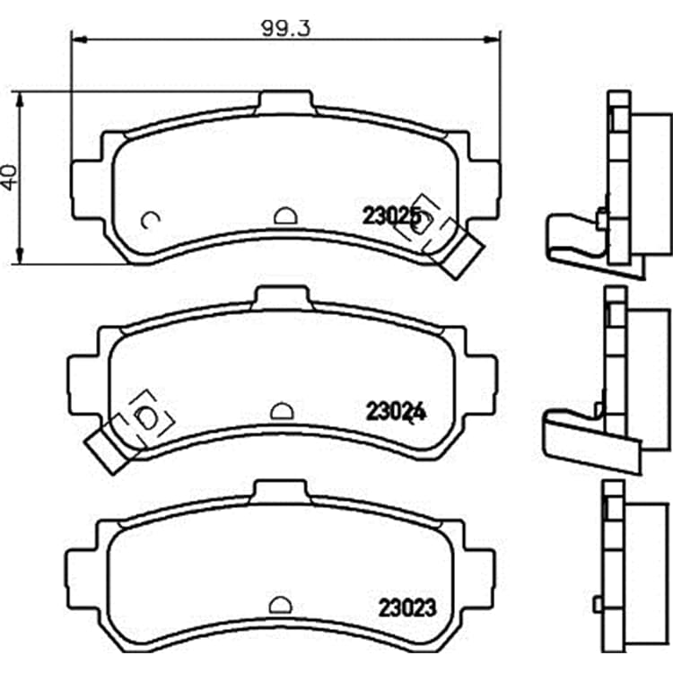 Hella Bremsbel?ge hinten Nissan Almera Sunny von HELLA