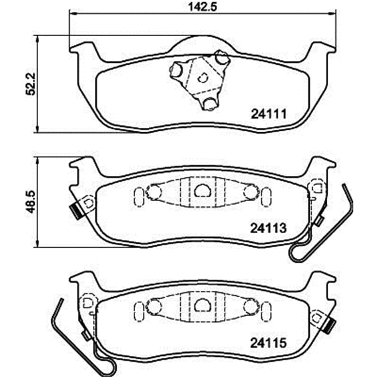 Hella Bremsbel?ge hinten Nissan Navara von HELLA