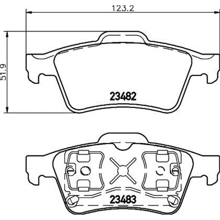 Hella Bremsbel?ge hinten Nissan Primera Renault Espace Laguna Megane Vel von HELLA