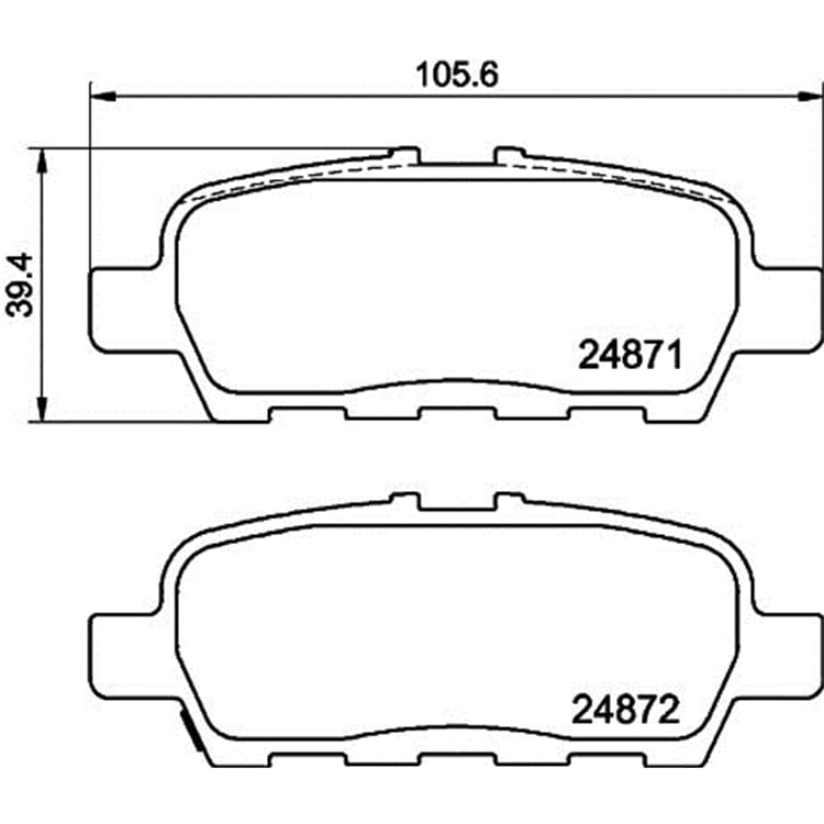 Hella Bremsbel?ge hinten Nissan Suzuki von HELLA