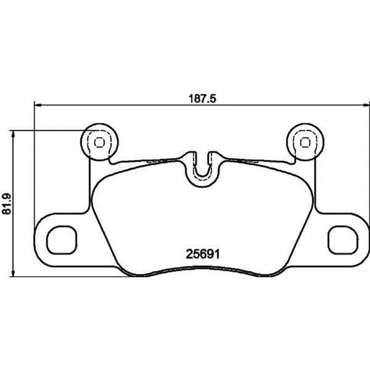 Hella Bremsbel?ge hinten Porsche 911 Cayenne von HELLA