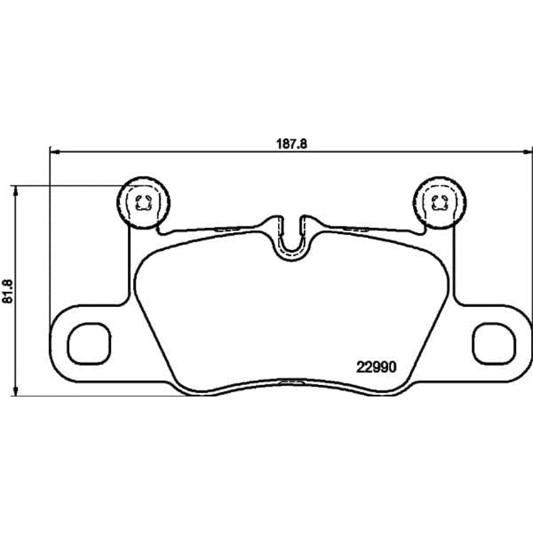 Hella Bremsbel?ge hinten Porsche Cayenne von HELLA