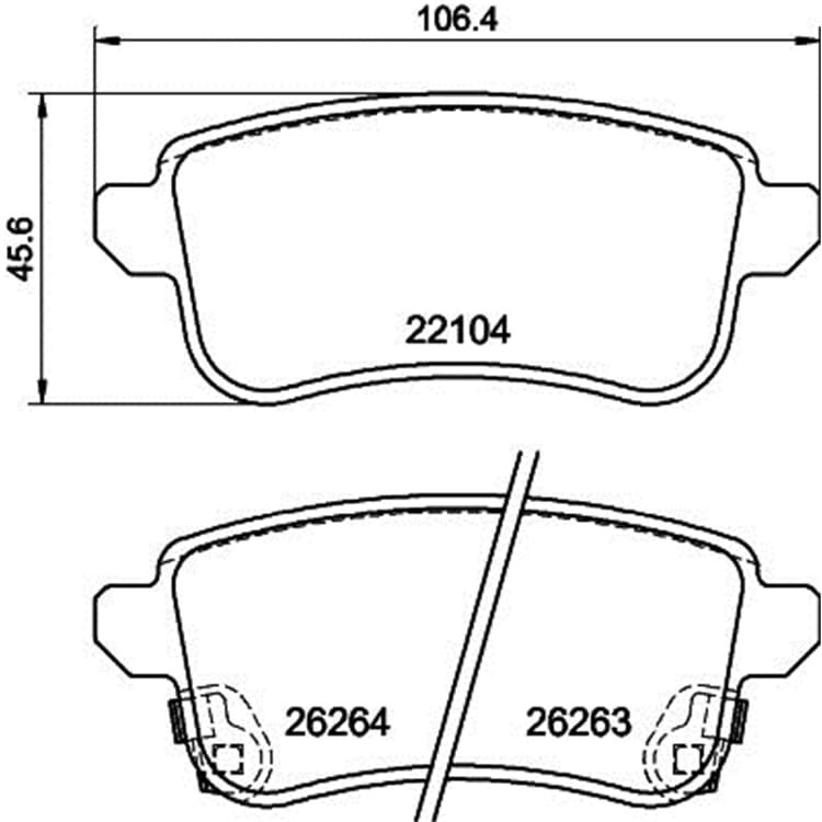 Hella Bremsbel?ge hinten Renault Captur Talisman Zoe von HELLA