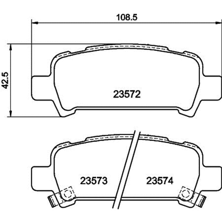 Hella Bremsbel?ge hinten Subaru Forester Impreza Legacy Outback von HELLA