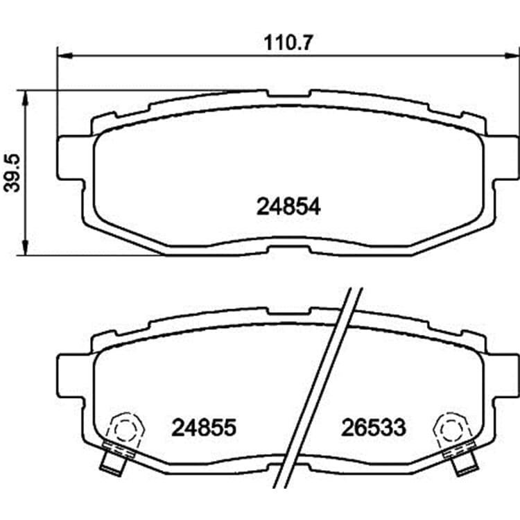 Hella Bremsbel?ge hinten Subaru Toyota von HELLA