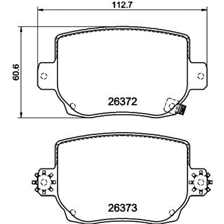 Hella Bremsbel?ge hinten TESLA Model von HELLA