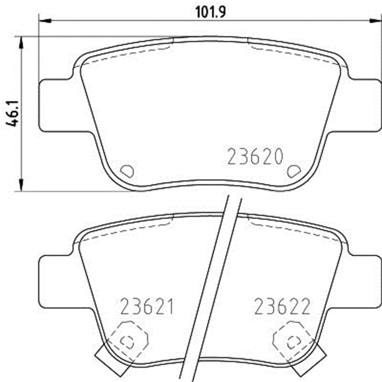 Hella Bremsbel?ge hinten Toyota Avensis Corolla Previa von HELLA