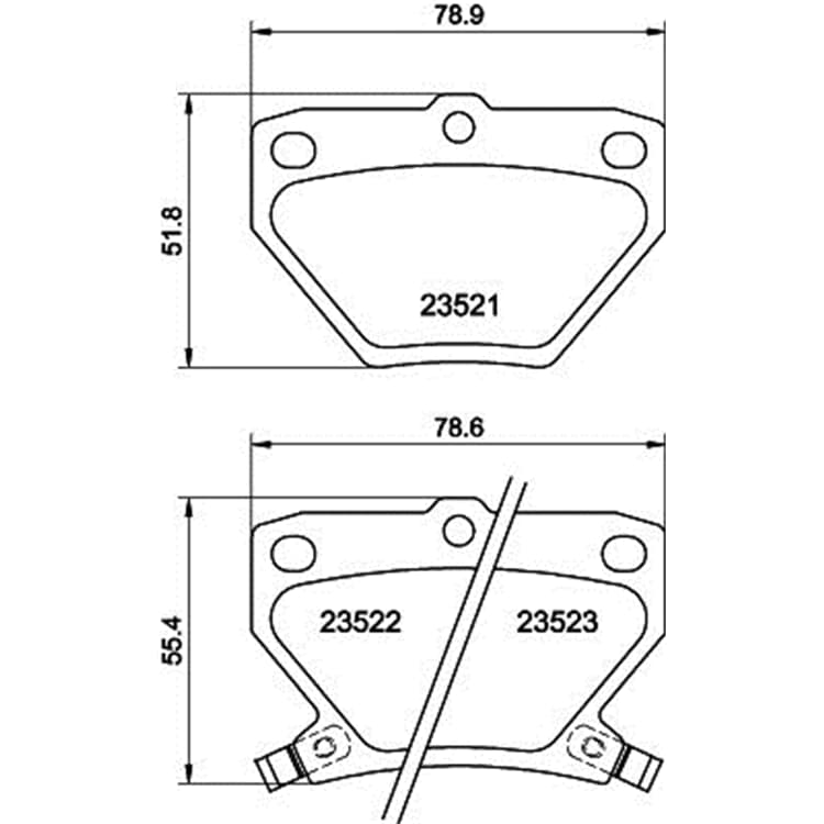 Hella Bremsbel?ge hinten Toyota Celica Corolla Prius Yaris von HELLA