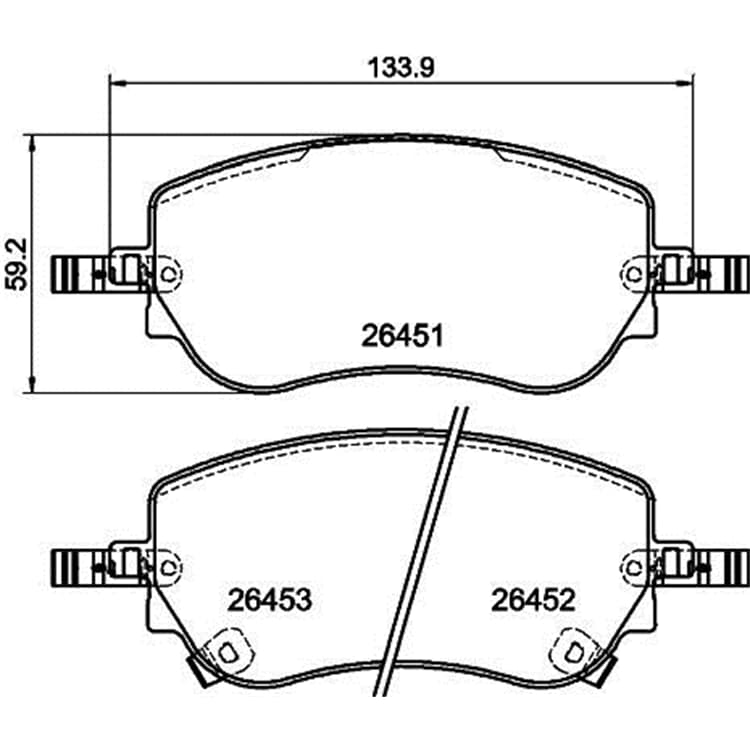 Hella Bremsbel?ge vorne Abarth 500e Fiat 500 500e Tipo von HELLA