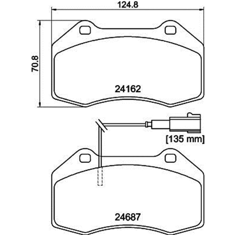 Hella Bremsbel?ge vorne Abarth Grande Alfa Romeo Mito von HELLA