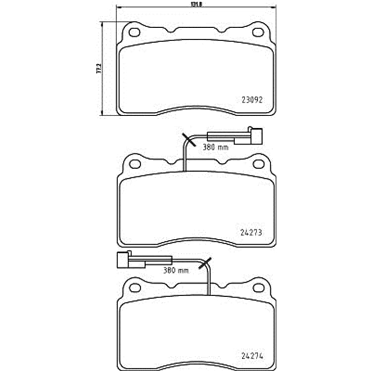 Hella Bremsbel?ge vorne Alfa Romeo 147 156 Gt von HELLA