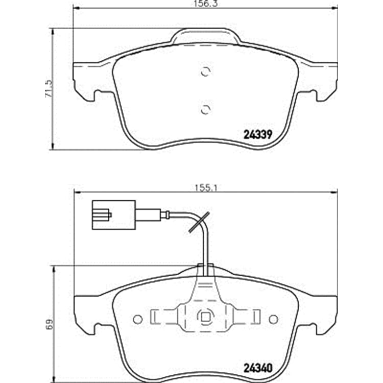 Hella Bremsbel?ge vorne Alfa Romeo 159 Brera Spider von HELLA