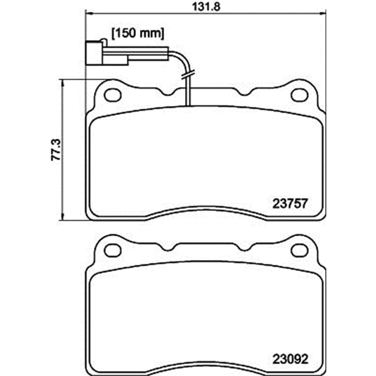 Hella Bremsbel?ge vorne Alfa Romeo 159 Lancia Delta von HELLA