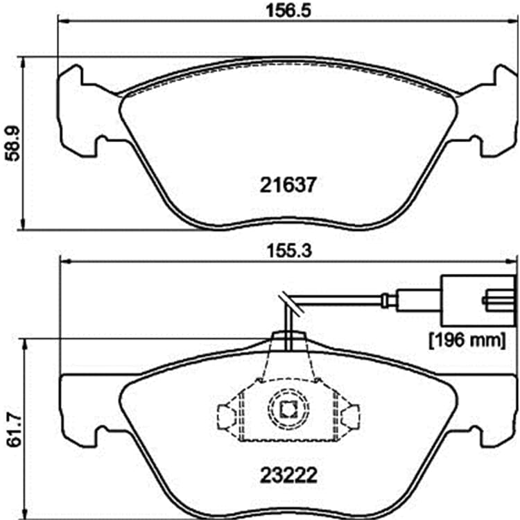 Hella Bremsbel?ge vorne Alfa Romeo 166 von HELLA