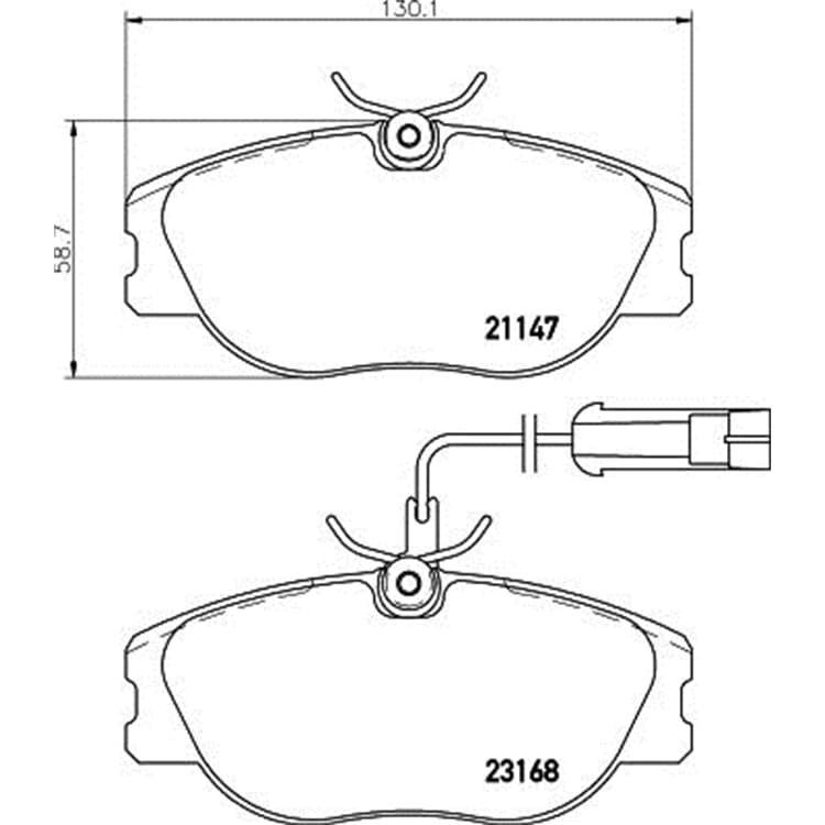 Hella Bremsbel?ge vorne Alfa Romeo Fiat Lancia von HELLA