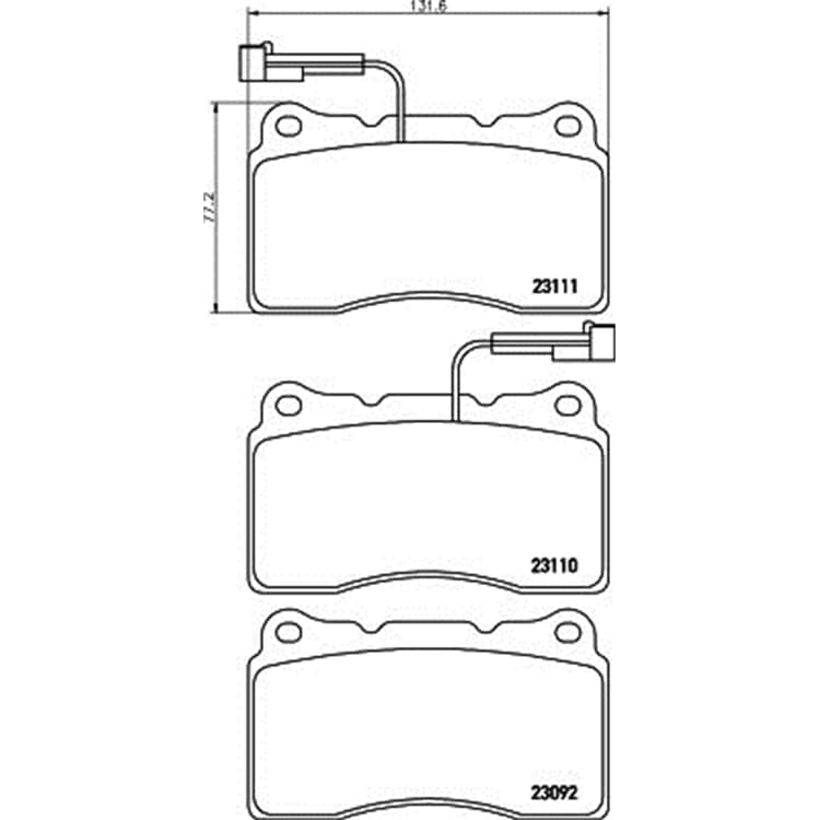 Hella Bremsbel?ge vorne Alfa Romeo Lancia Renault Volvo von HELLA