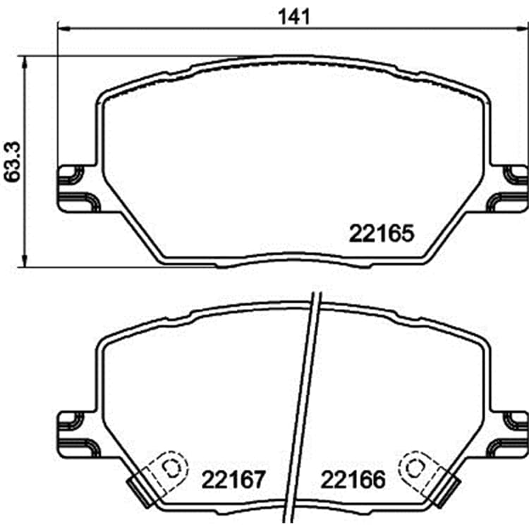 Hella Bremsbel?ge vorne Alfa Romeo Tonale Fiat 500x Jeep Compass Renegade von HELLA