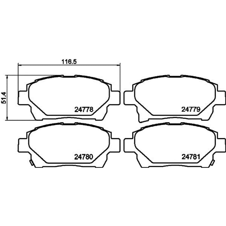 Hella Bremsbel?ge vorne Aston Martin Cygnet Toyota Iq von HELLA