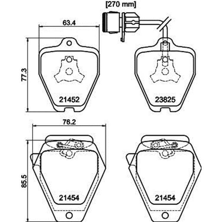 Hella Bremsbel?ge vorne Audi 100 A6 A8 von HELLA