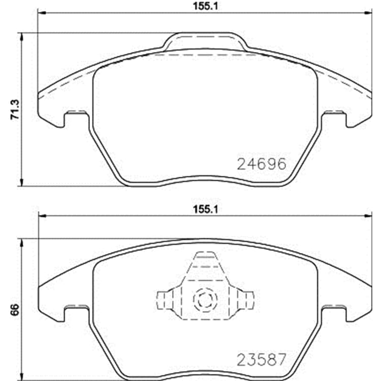 Hella Bremsbel?ge vorne Audi A1 Seat Ibiza VW Polo von HELLA