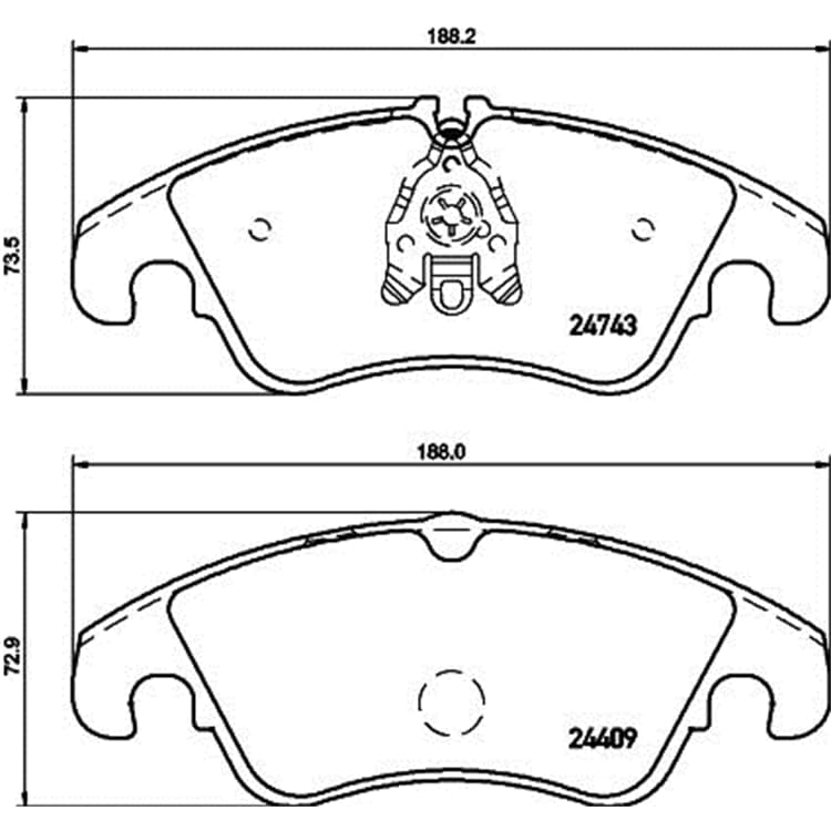 Hella Bremsbel?ge vorne Audi A4 A5 A6 von HELLA