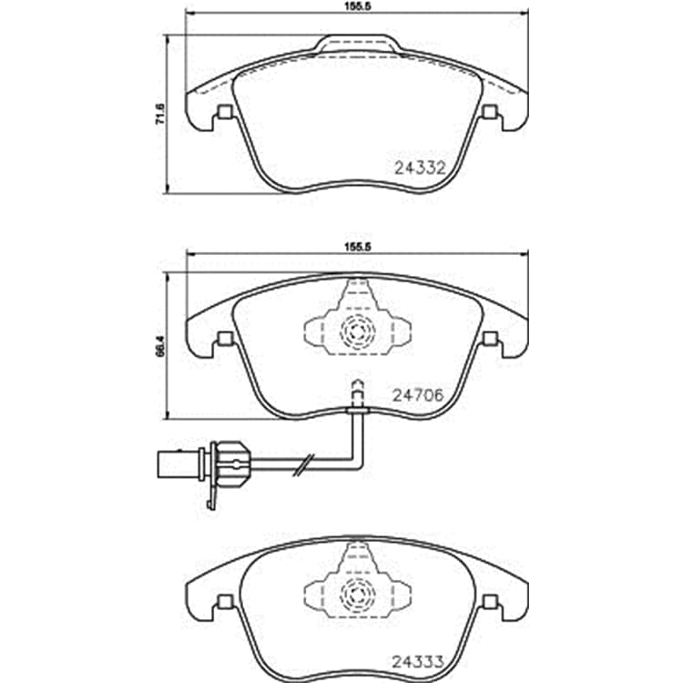 Hella Bremsbel?ge vorne Audi A4 A5 von HELLA