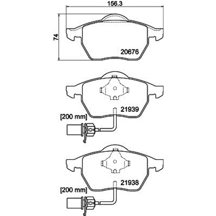 Hella Bremsbel?ge vorne Audi A4 A6 VW Passat von HELLA